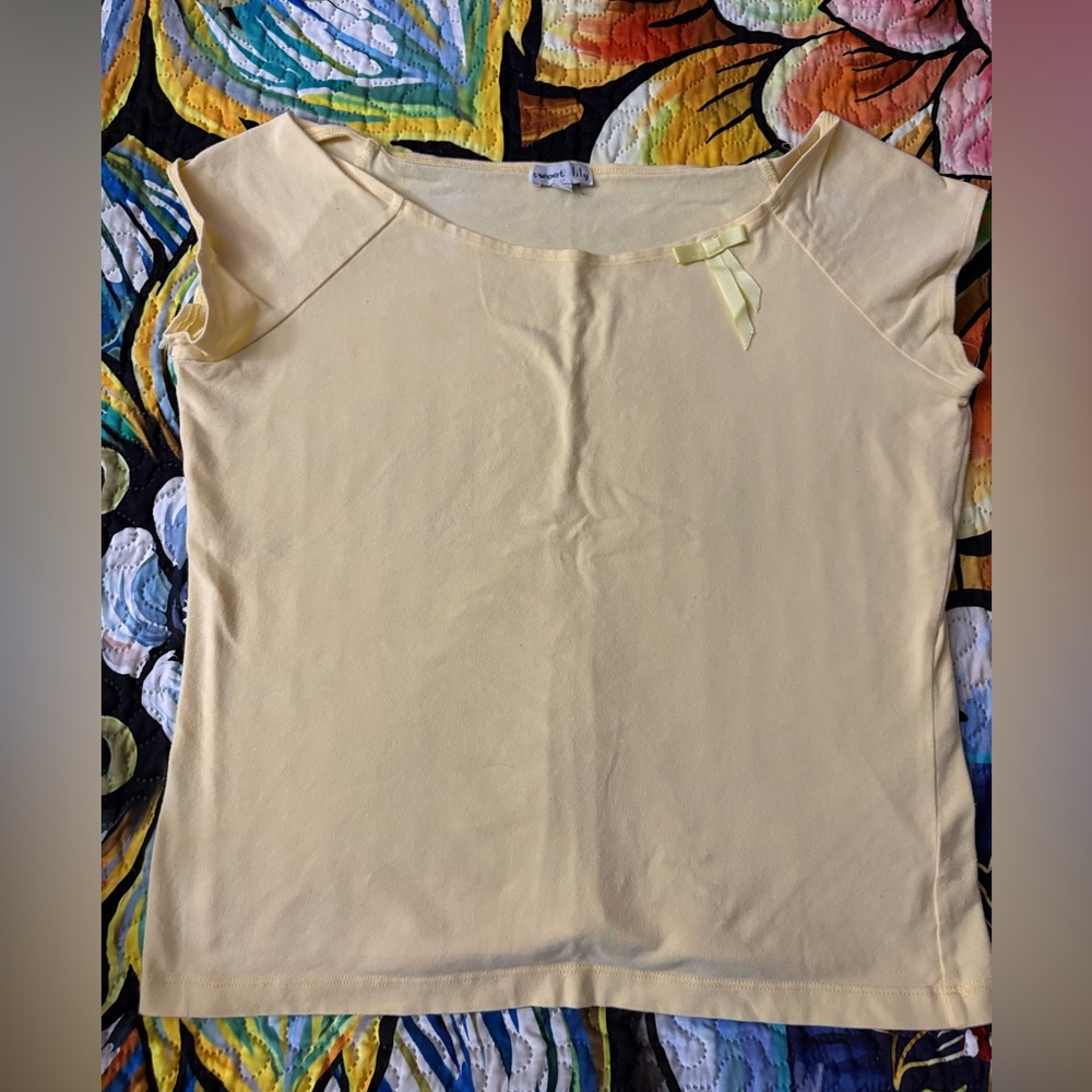 Yellow Off-the-Shoulder Top